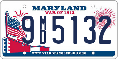 MD license plate 9MD5132