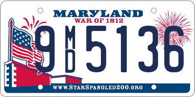 MD license plate 9MD5136