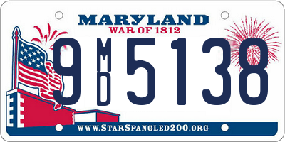 MD license plate 9MD5138