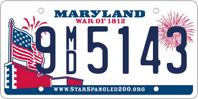 MD license plate 9MD5143