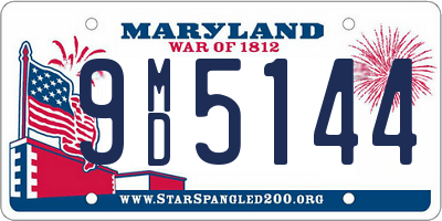 MD license plate 9MD5144
