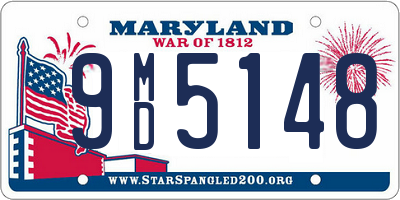 MD license plate 9MD5148