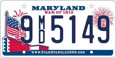 MD license plate 9MD5149