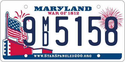 MD license plate 9MD5158