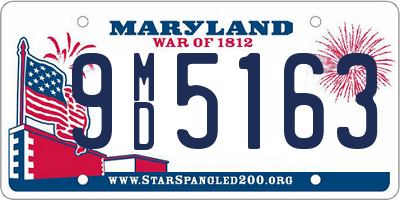 MD license plate 9MD5163