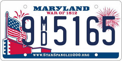 MD license plate 9MD5165