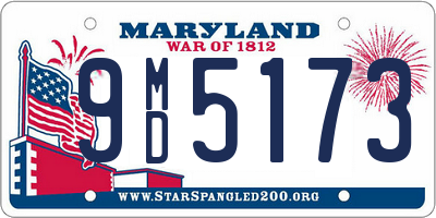 MD license plate 9MD5173