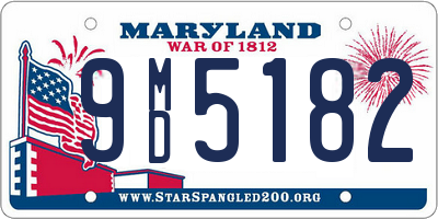 MD license plate 9MD5182