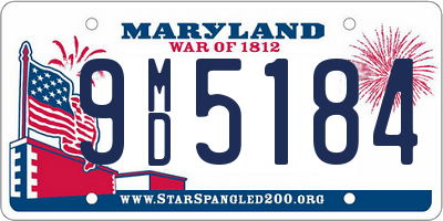 MD license plate 9MD5184