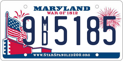MD license plate 9MD5185