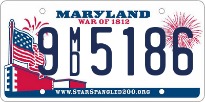 MD license plate 9MD5186