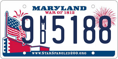 MD license plate 9MD5188