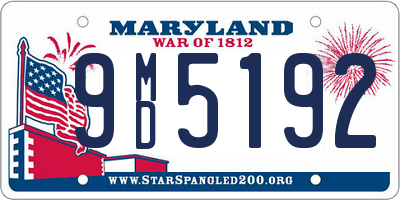 MD license plate 9MD5192