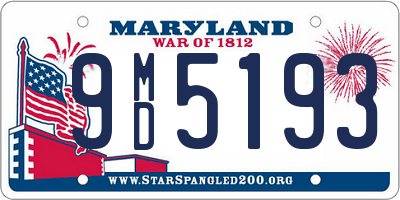 MD license plate 9MD5193