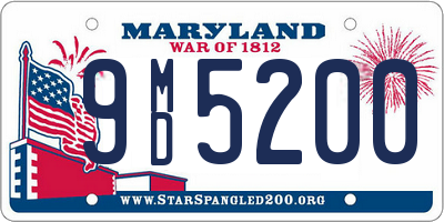 MD license plate 9MD5200