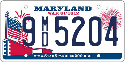 MD license plate 9MD5204