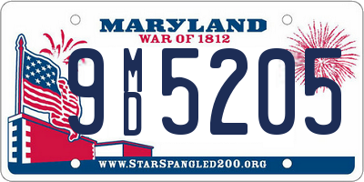 MD license plate 9MD5205