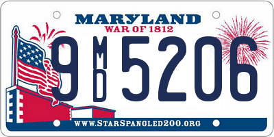 MD license plate 9MD5206