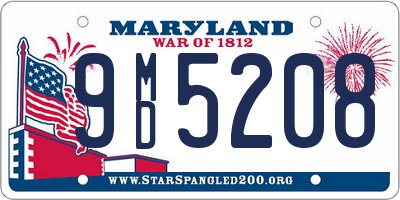 MD license plate 9MD5208