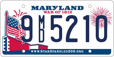 MD license plate 9MD5210