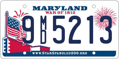 MD license plate 9MD5213