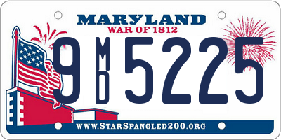 MD license plate 9MD5225