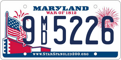 MD license plate 9MD5226
