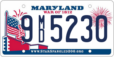 MD license plate 9MD5230