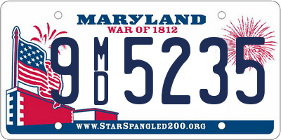 MD license plate 9MD5235