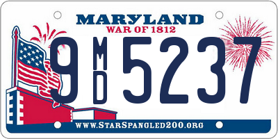 MD license plate 9MD5237