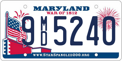 MD license plate 9MD5240