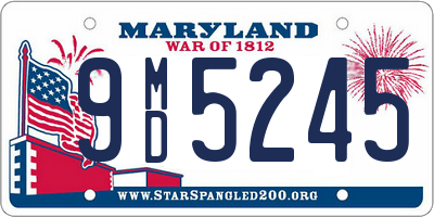 MD license plate 9MD5245