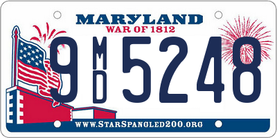 MD license plate 9MD5248