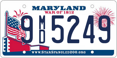 MD license plate 9MD5249