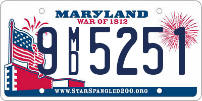 MD license plate 9MD5251