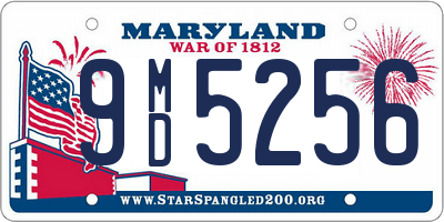 MD license plate 9MD5256