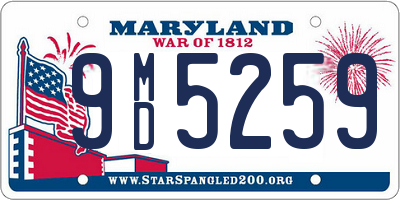 MD license plate 9MD5259