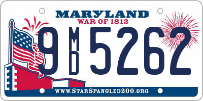 MD license plate 9MD5262