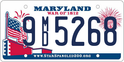 MD license plate 9MD5268