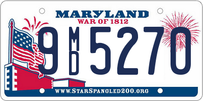 MD license plate 9MD5270