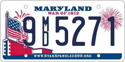 MD license plate 9MD5271