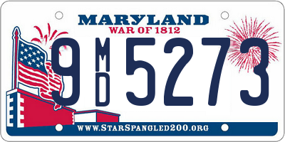 MD license plate 9MD5273