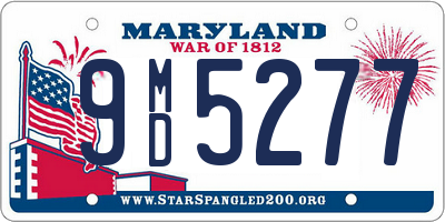 MD license plate 9MD5277