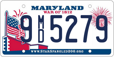 MD license plate 9MD5279