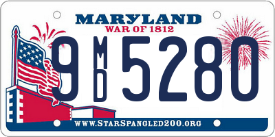 MD license plate 9MD5280