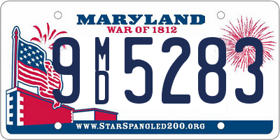 MD license plate 9MD5283