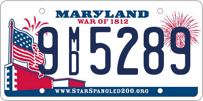 MD license plate 9MD5289