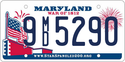 MD license plate 9MD5290