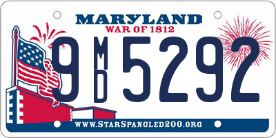 MD license plate 9MD5292