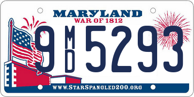 MD license plate 9MD5293